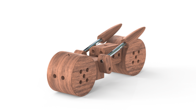 Træfigur skabt ud fra WoodMee® byggesæt