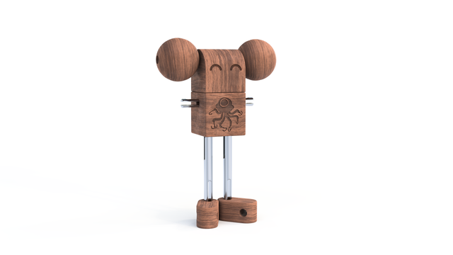 Træfigur skabt ud fra WoodMee® byggesæt