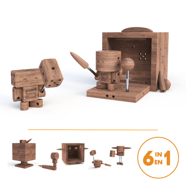 Trælegetøj Til Kreativ Leg - Håndlavet Byggesæt I Træ