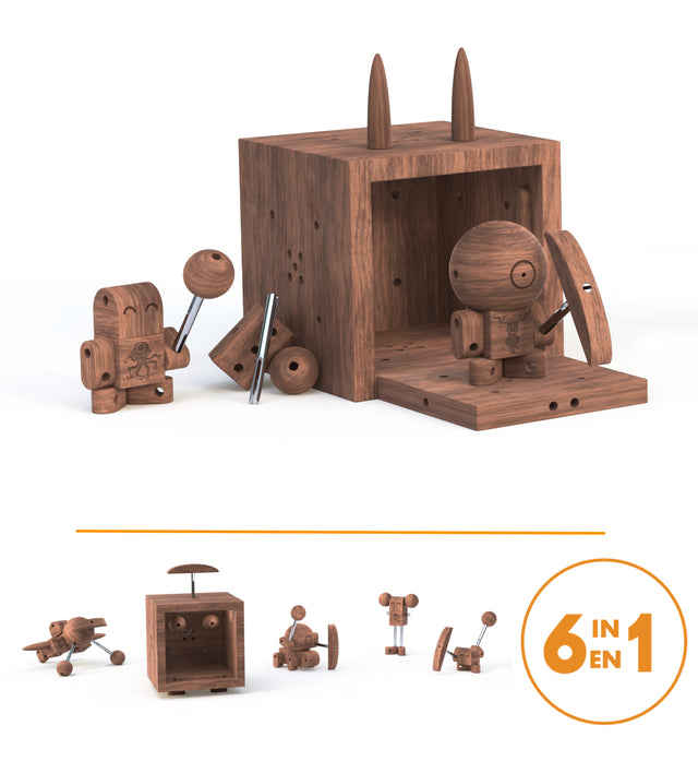 Kreativt Byggesæt I Træ - Udfordrende Leg For Børn
